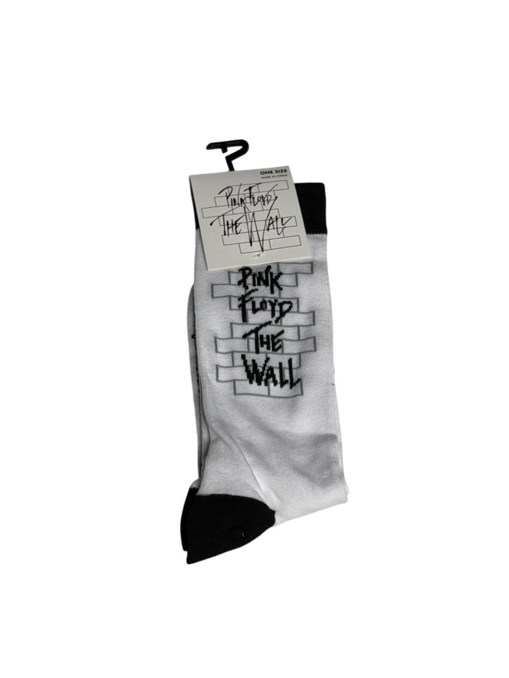 Pink Floyd The Wall Crew Socks White Black Music Band Adult NWT